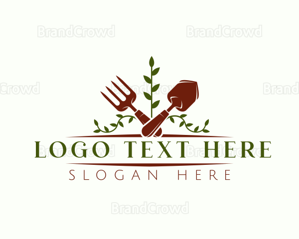 Botanical Gardening Tools Logo