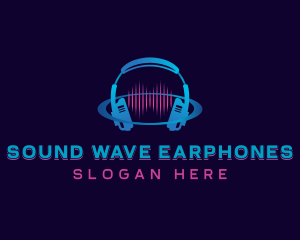 Earphones - Headphones Music Media logo design