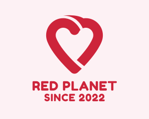 Red Heart Valentine  logo design