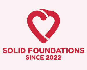 Online Dating - Red Heart Valentine logo design