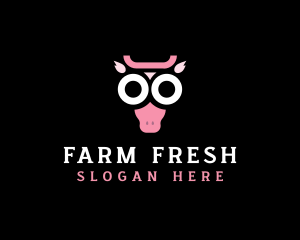 Dairy Cow Livestock logo design