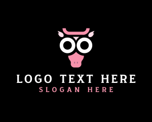 Optician - Dairy Cow Livestock logo design