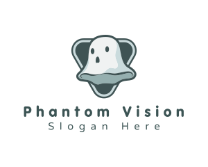 Phantom - Cute Spooky Ghost logo design