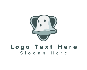 Cute Spooky Ghost Logo