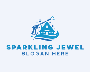 Bubble Sparkle Home Cleaning logo design