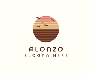 Sunset Horizon Seaside logo design