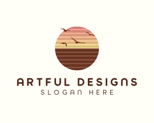 Sunset Horizon Seaside logo design