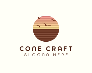 Sunset Horizon Seaside logo design