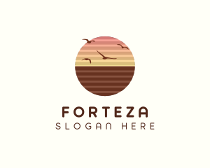 Sunset Horizon Seaside logo design