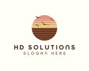 Sunset Horizon Seaside logo design