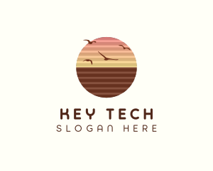 Sunset Horizon Seaside logo design