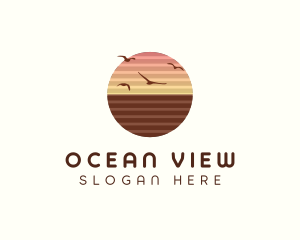 Sunset Horizon Seaside logo design