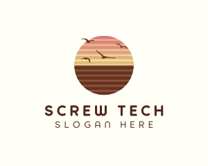 Sunset Horizon Seaside logo design