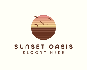 Sunset Horizon Seaside logo design