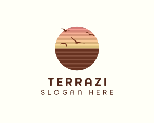 Sunset Horizon Seaside logo design