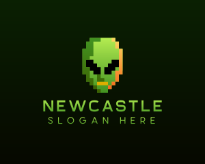 Alien Pixelated Gaming  Logo
