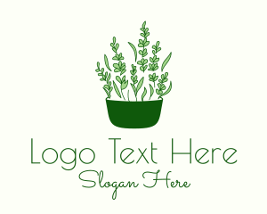 Herb Foliage Plant Logo