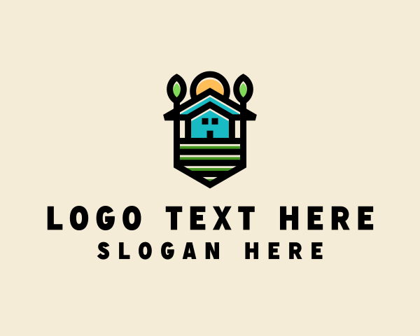 House - Plant Farm House logo design