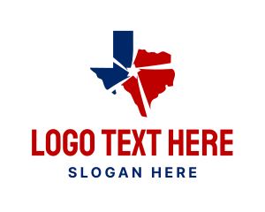 State - Texas Map Campaign logo design