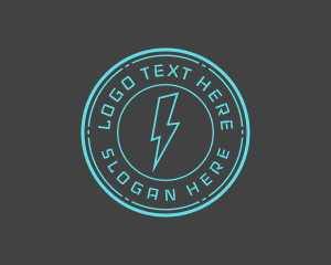 Voltage - Power Utilities Stamp logo design