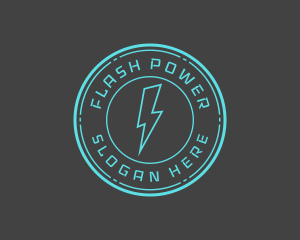 Power Utilities Stamp logo design