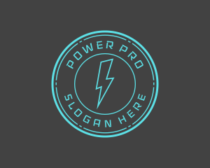 Power Utilities Stamp logo design