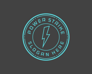 Power Utilities Stamp logo design