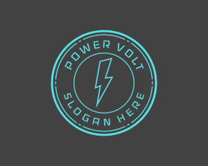 Power Utilities Stamp logo design