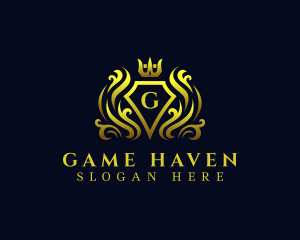 Sovereign - Fancy Crown Shield Royalty logo design
