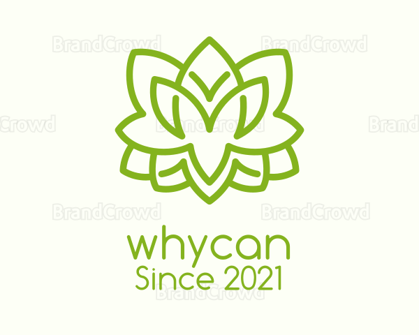 Minimalist Green Shrub Logo