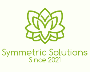 Symmetric - Minimalist Green Shrub logo design