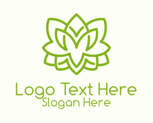 Minimalist Green Shrub  Logo