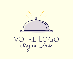 Restaurant Food Cloche Logo