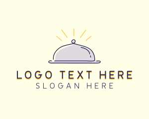 Restaurant Food Cloche logo design