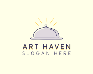 Restaurant Food Cloche logo design