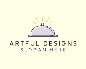 Restaurant Food Cloche logo design