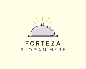 Restaurant Food Cloche logo design