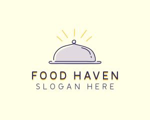 Restaurant Food Cloche logo design