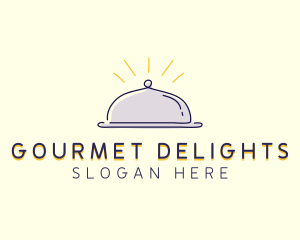 Restaurant Food Cloche logo design