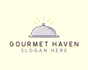 Restaurant Food Cloche logo design