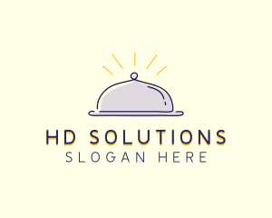 Restaurant Food Cloche logo design