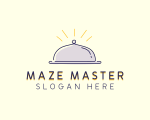 Restaurant Food Cloche logo design