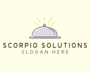 Restaurant Food Cloche logo design