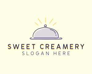 Restaurant Food Cloche logo design