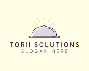 Restaurant Food Cloche logo design