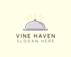 Restaurant Food Cloche logo design