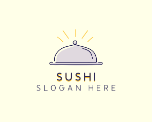 Restaurant Food Cloche logo design