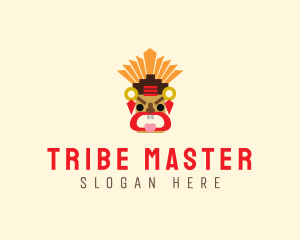 Tribal Mask Cartoon logo design