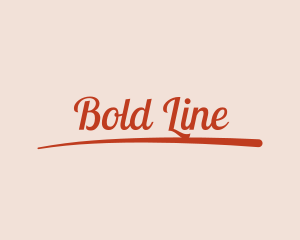 Underline - Retro Script Business logo design