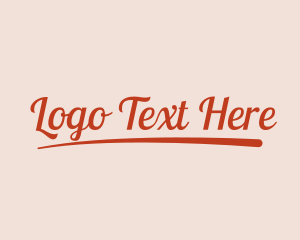 Retro Script Business Logo